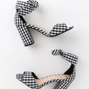 Lulus Gingham Heels (worn once)